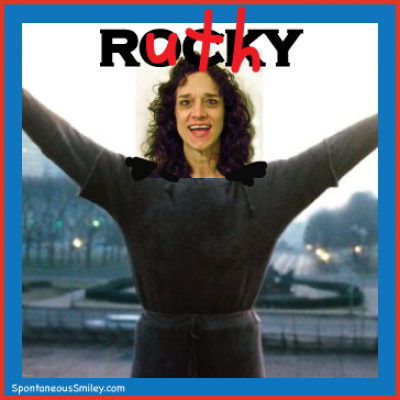 Dancing to the ROCKY theme