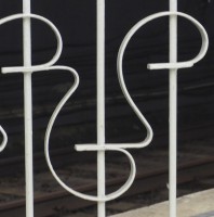 Painted Iron Fence Smiley