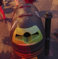 Trash and Recycling Receptacle Smiley