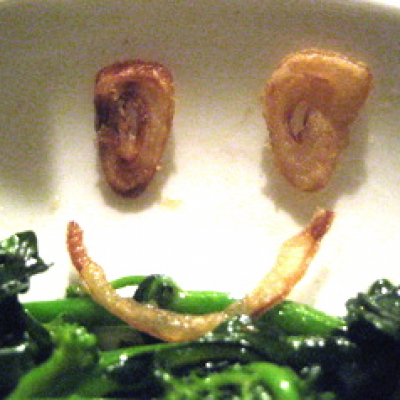 Spinache and Onions Smiley